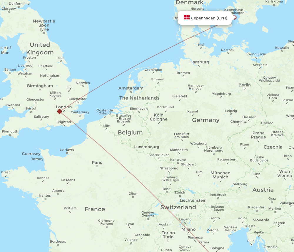 CPH-PEG flight routes