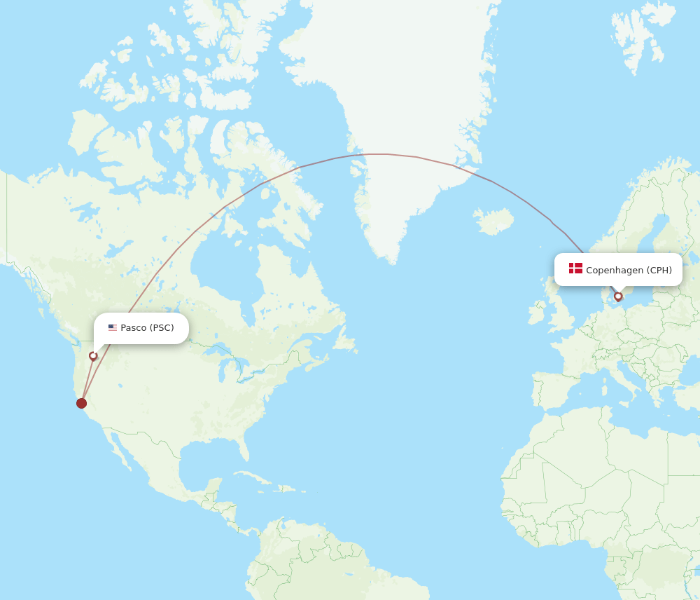 CPH-PSC flight routes