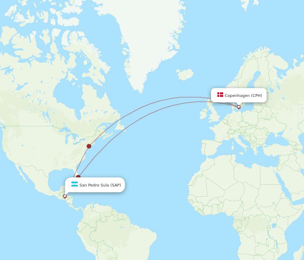 CPH-SAP flight routes
