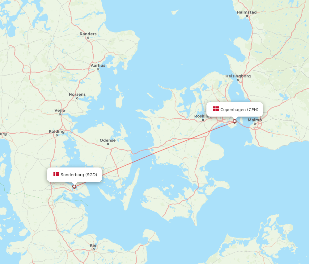 CPH to SGD flights and routes map