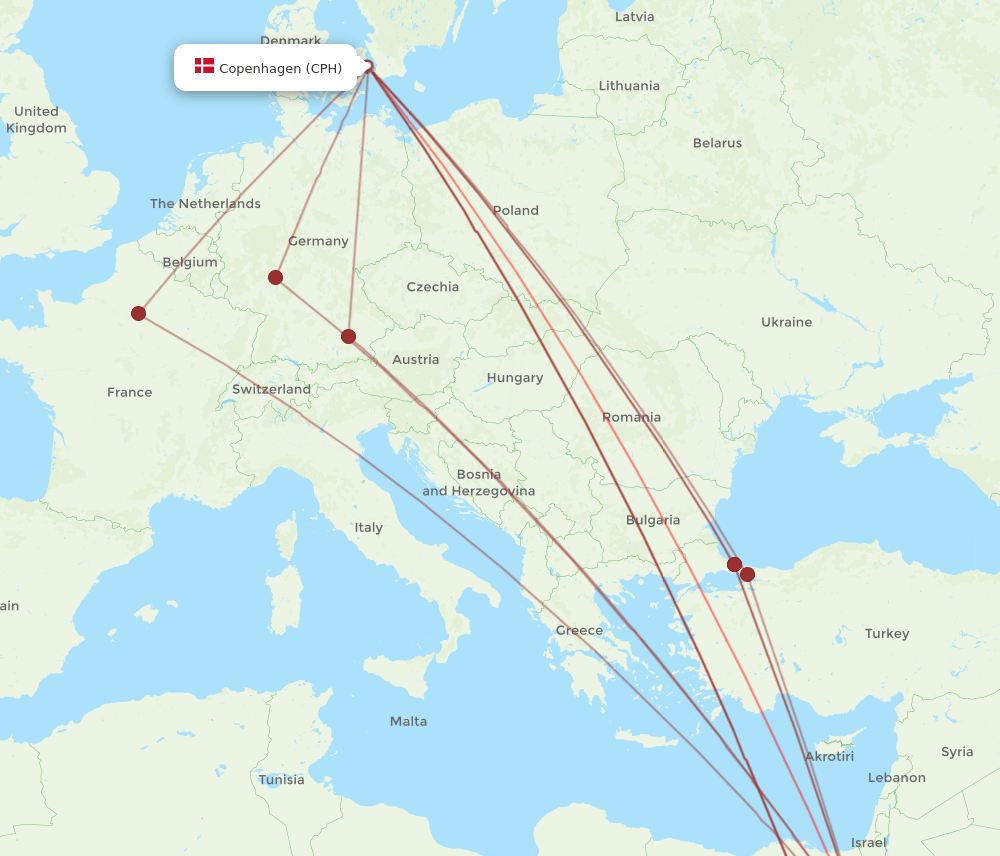 CPH-SSH flight routes