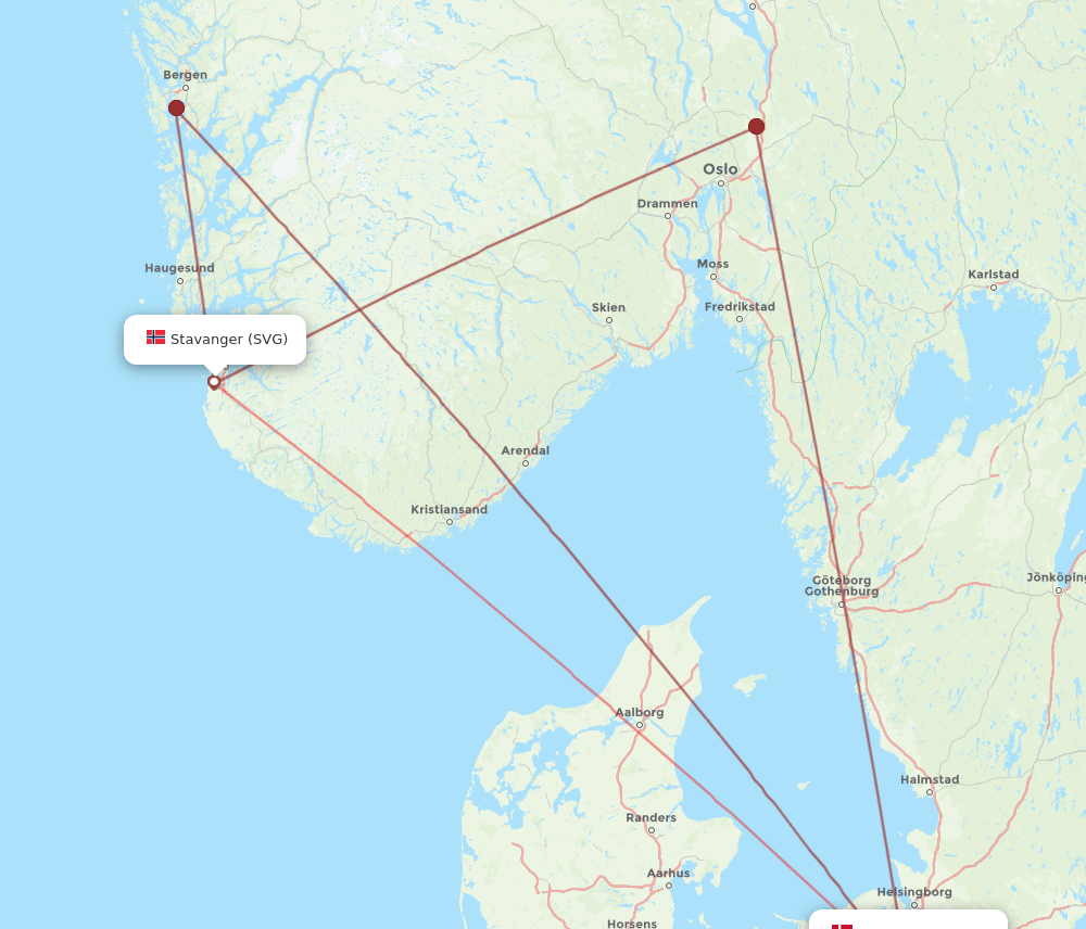 CPH-SVG flight routes