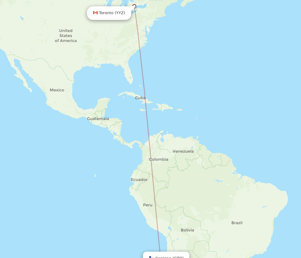 CPO-YYZ flight routes