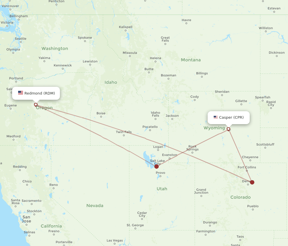 CPR-RDM flight routes