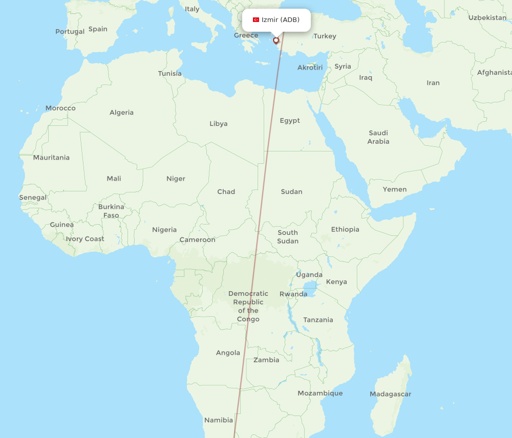 CPT-ADB flight routes