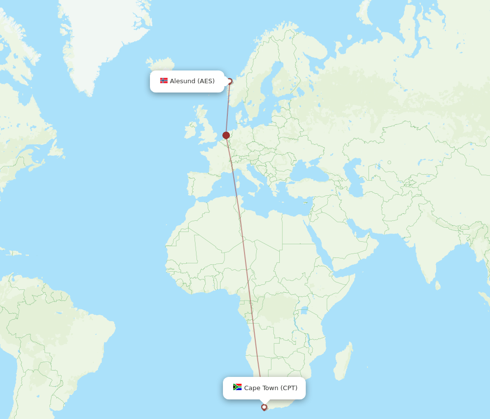 CPT-AES flight routes
