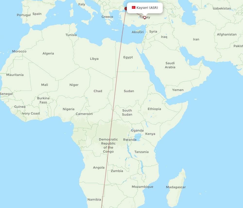 CPT-ASR flight routes