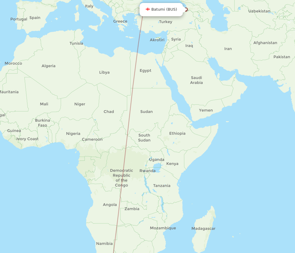 CPT-BUS flight routes