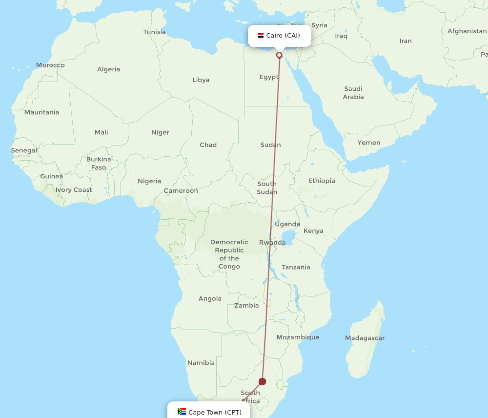 CPT-CAI flight routes