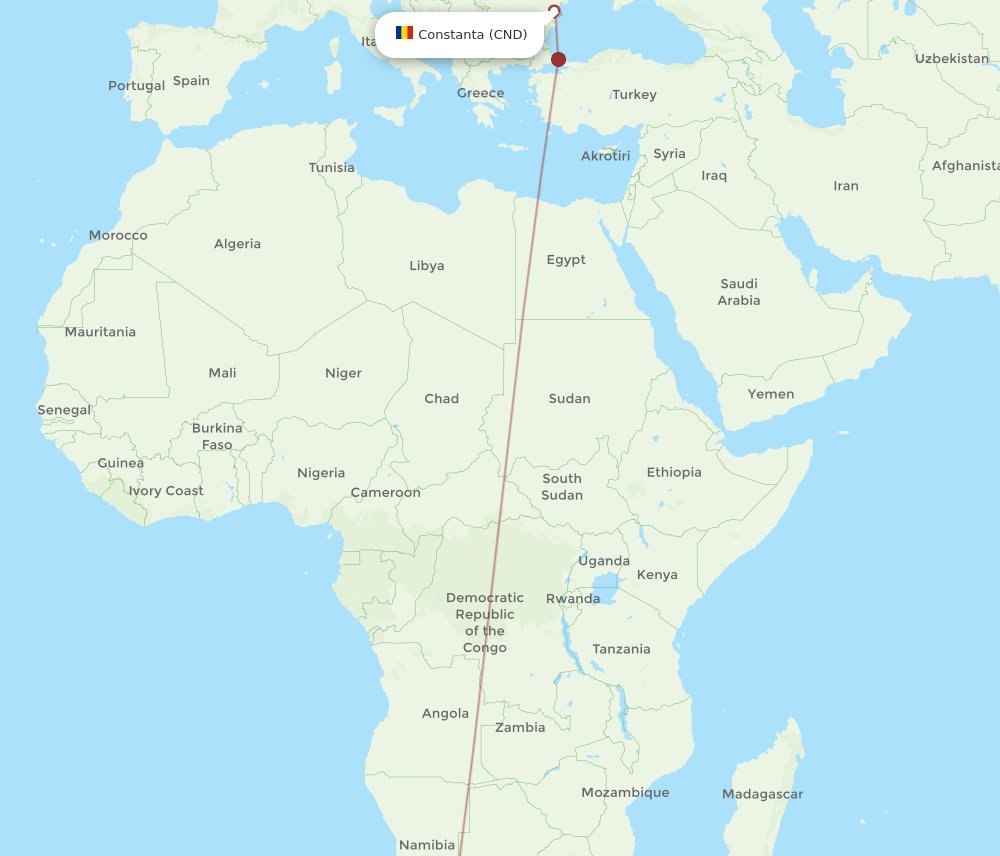 CPT-CND flight routes