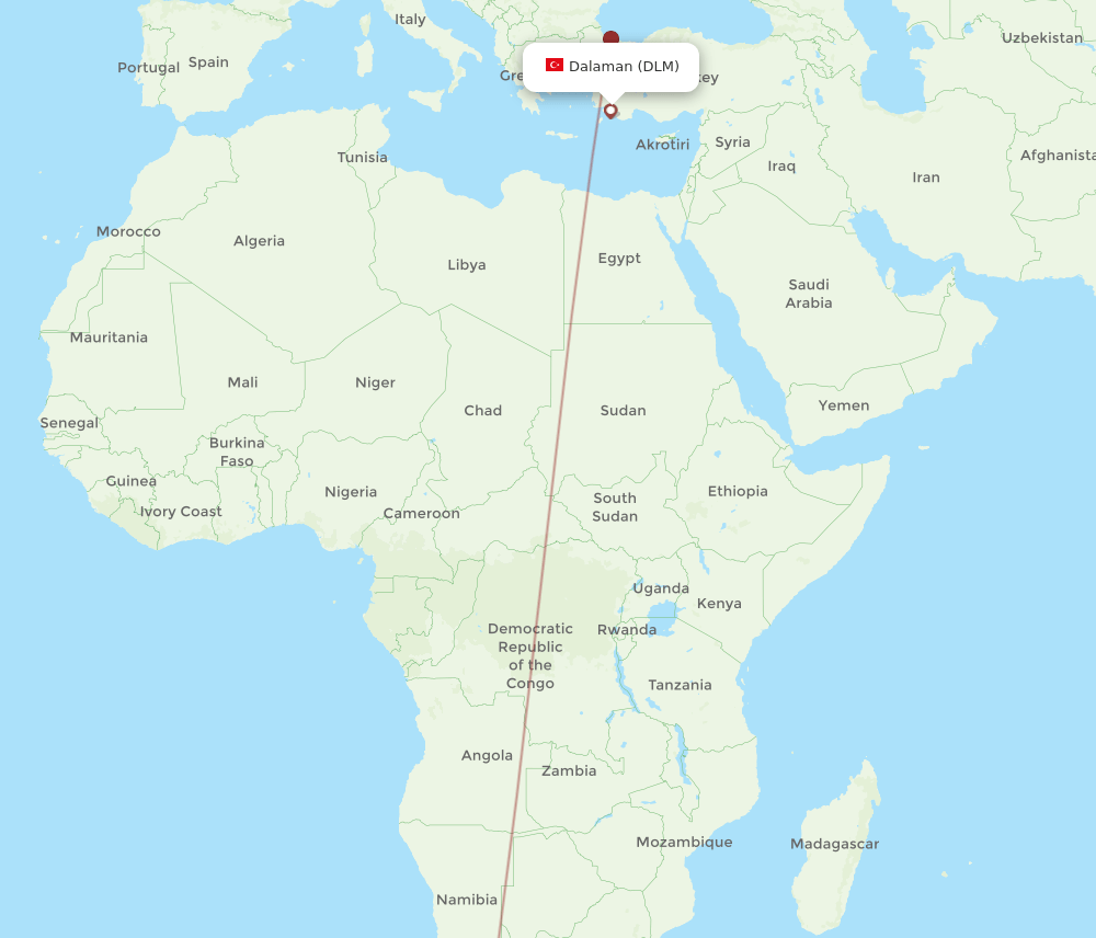 CPT-DLM flight routes