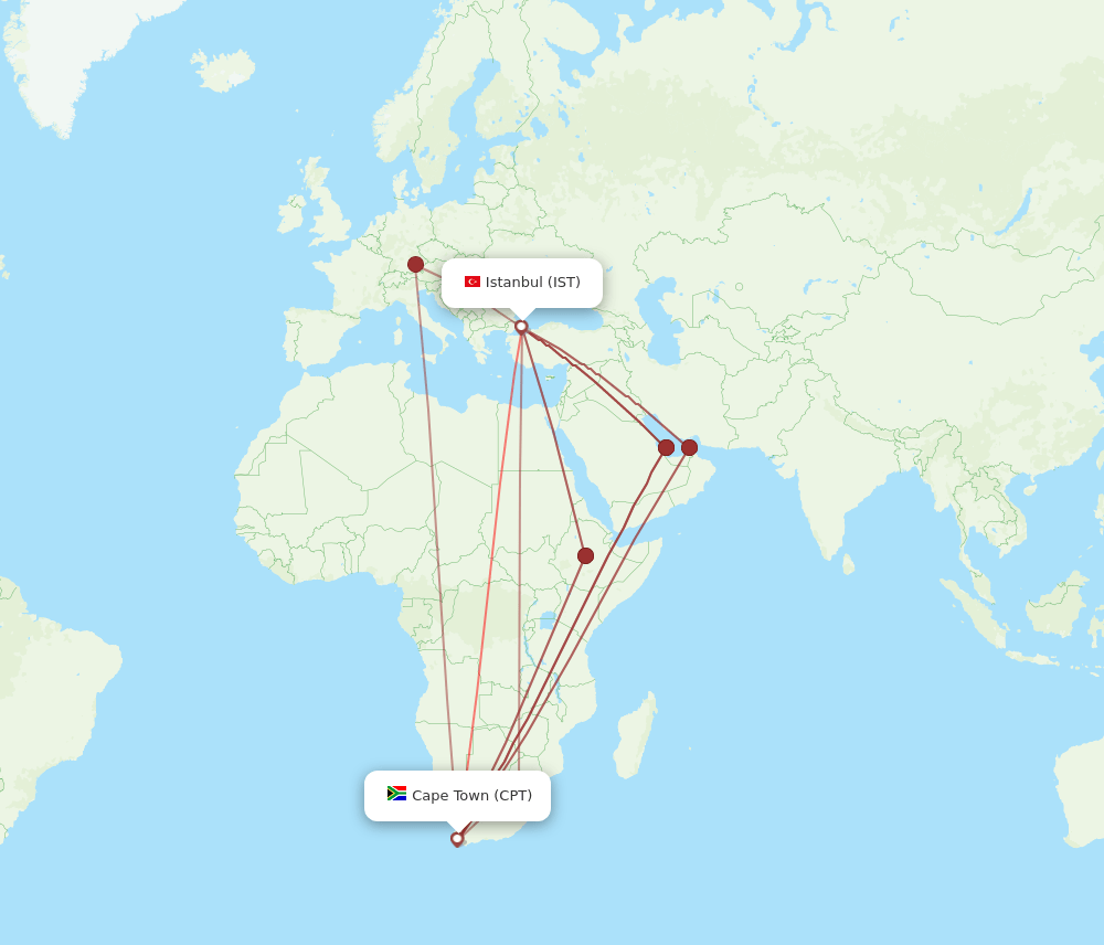CPT-IST flight routes