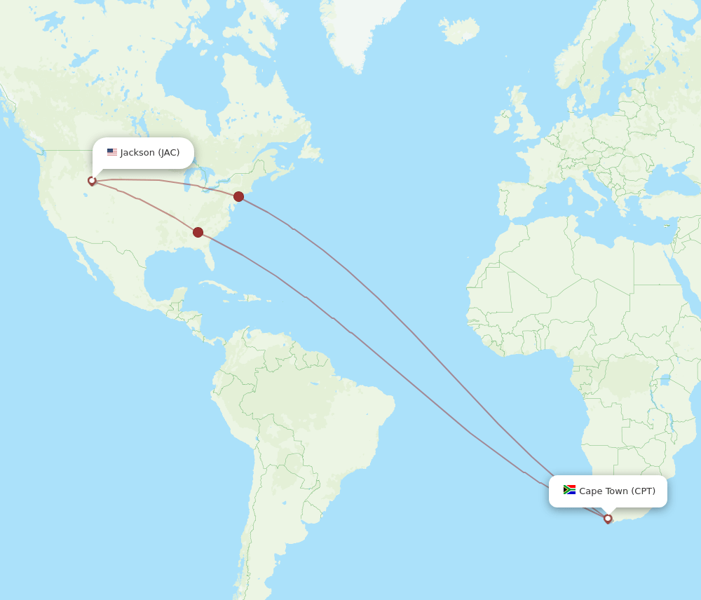 CPT-JAC flight routes