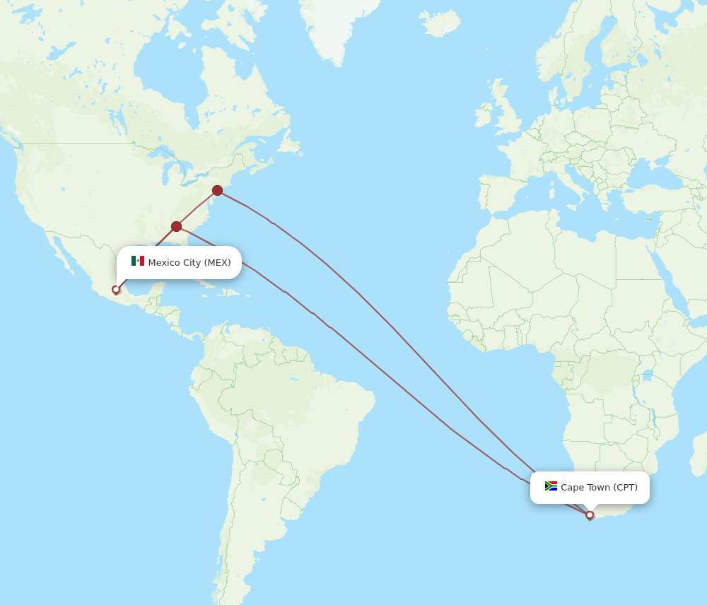 CPT-MEX flight routes