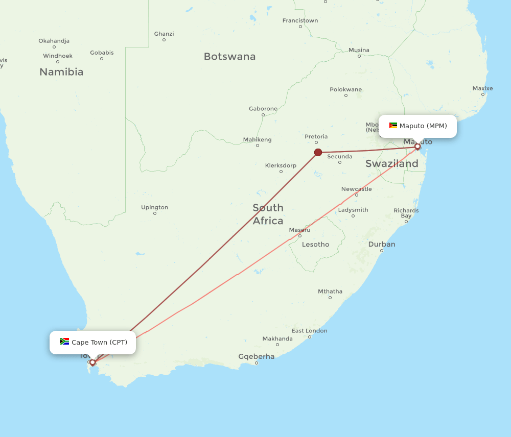 CPT-MPM flight routes