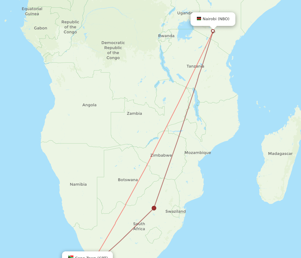 CPT-NBO flight routes