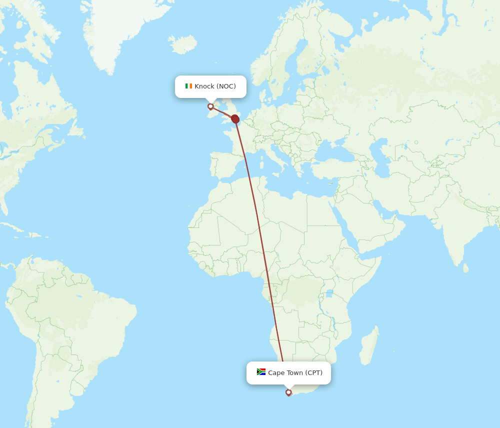 CPT-NOC flight routes