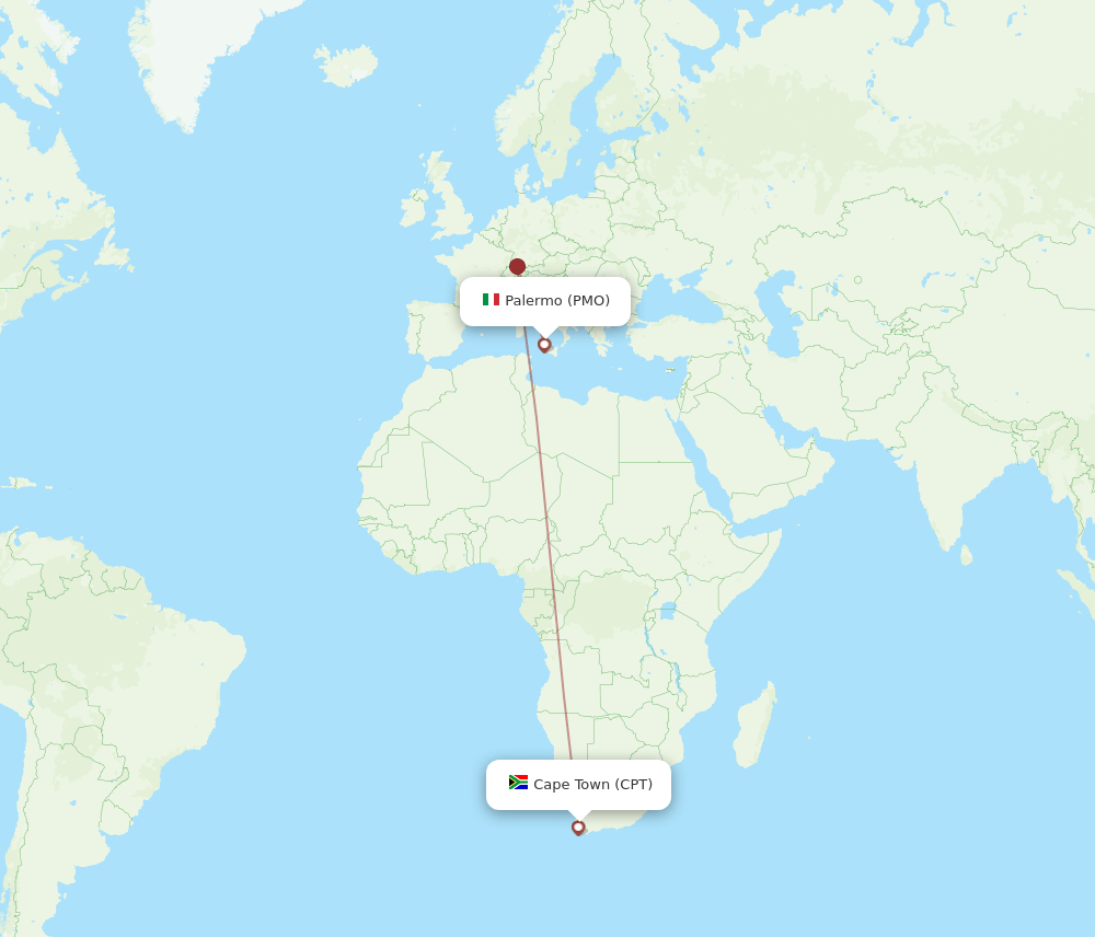 CPT-PMO flight routes