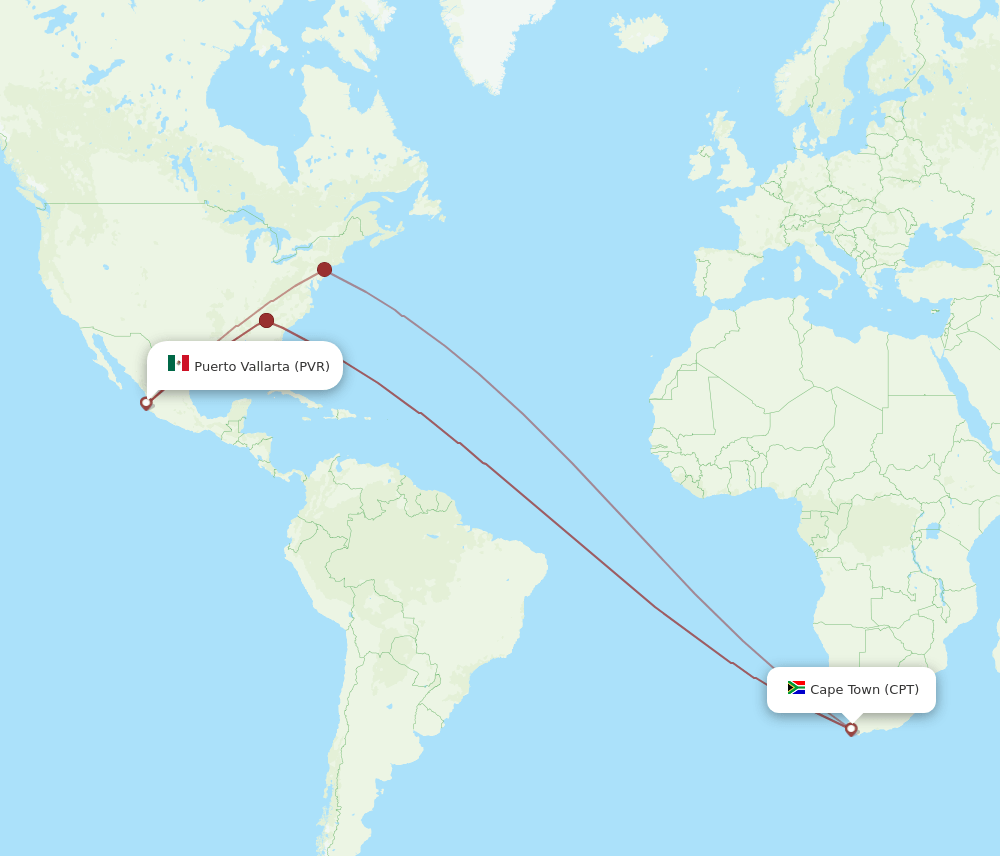 CPT-PVR flight routes