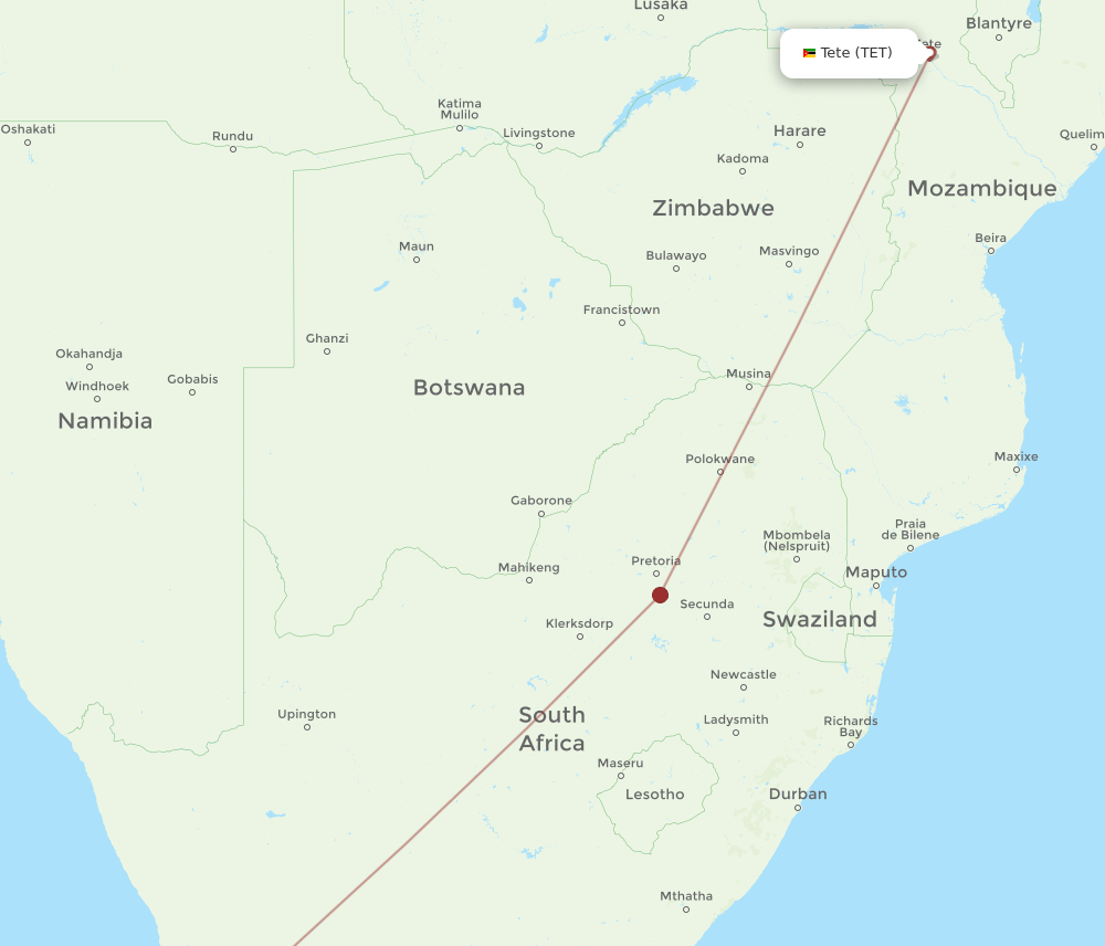 CPT-TET flight routes