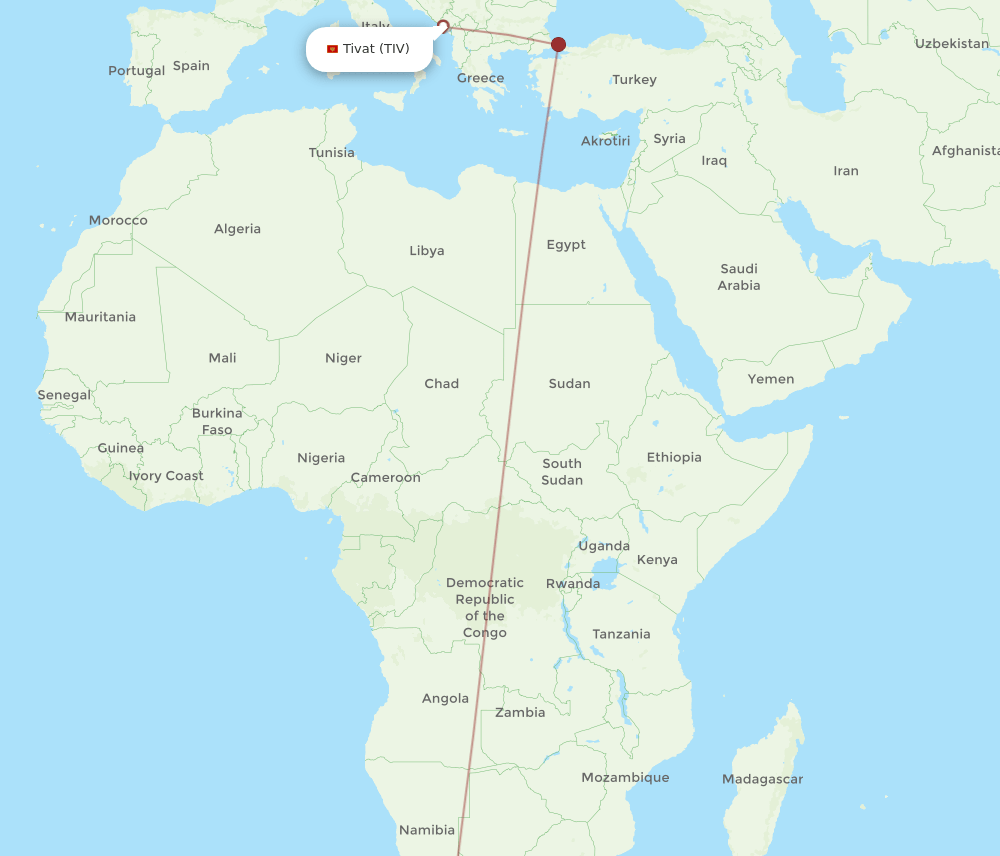 CPT-TIV flight routes