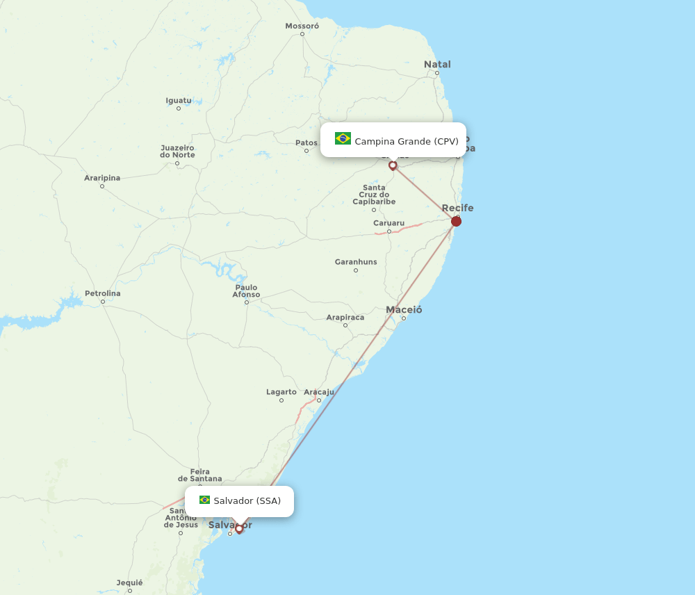 CPV-SSA flight routes