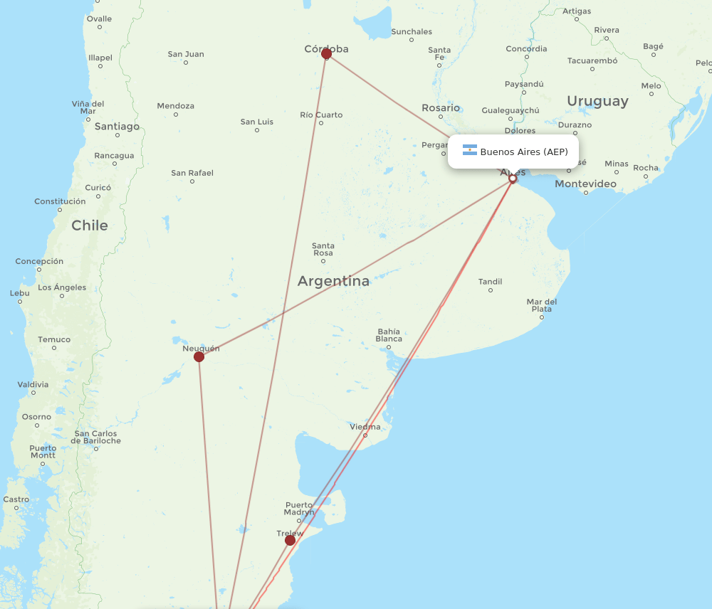 CRD-AEP flight routes