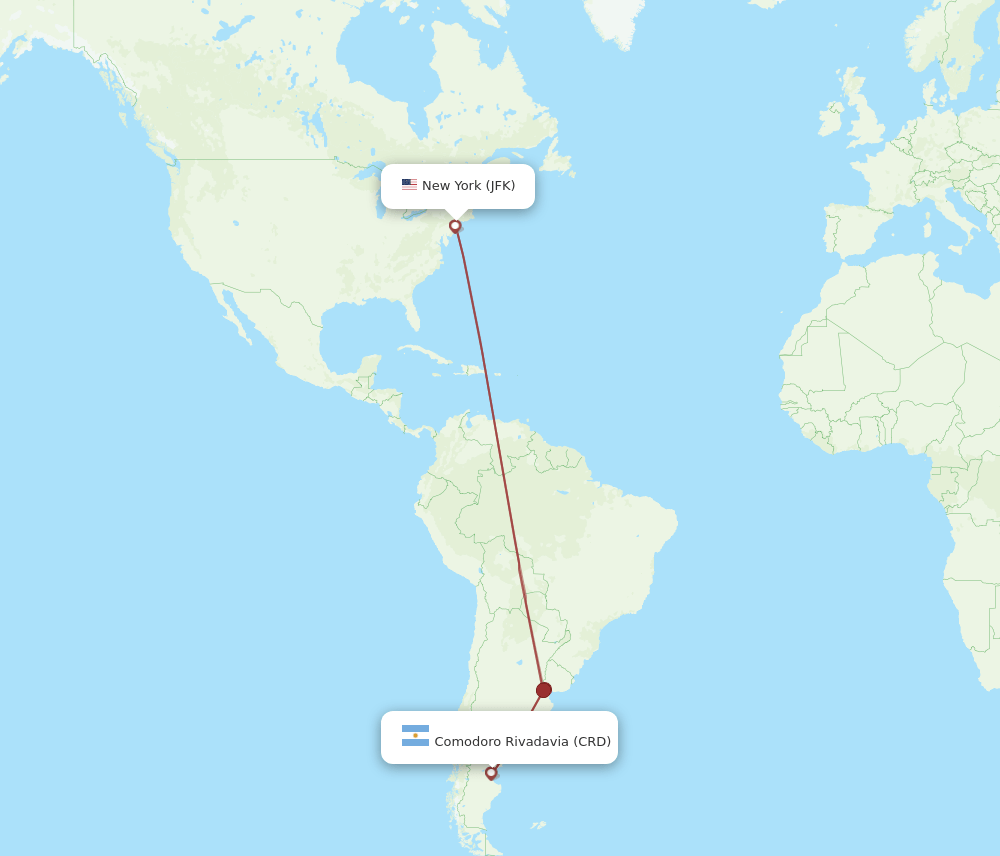CRD-JFK flight routes