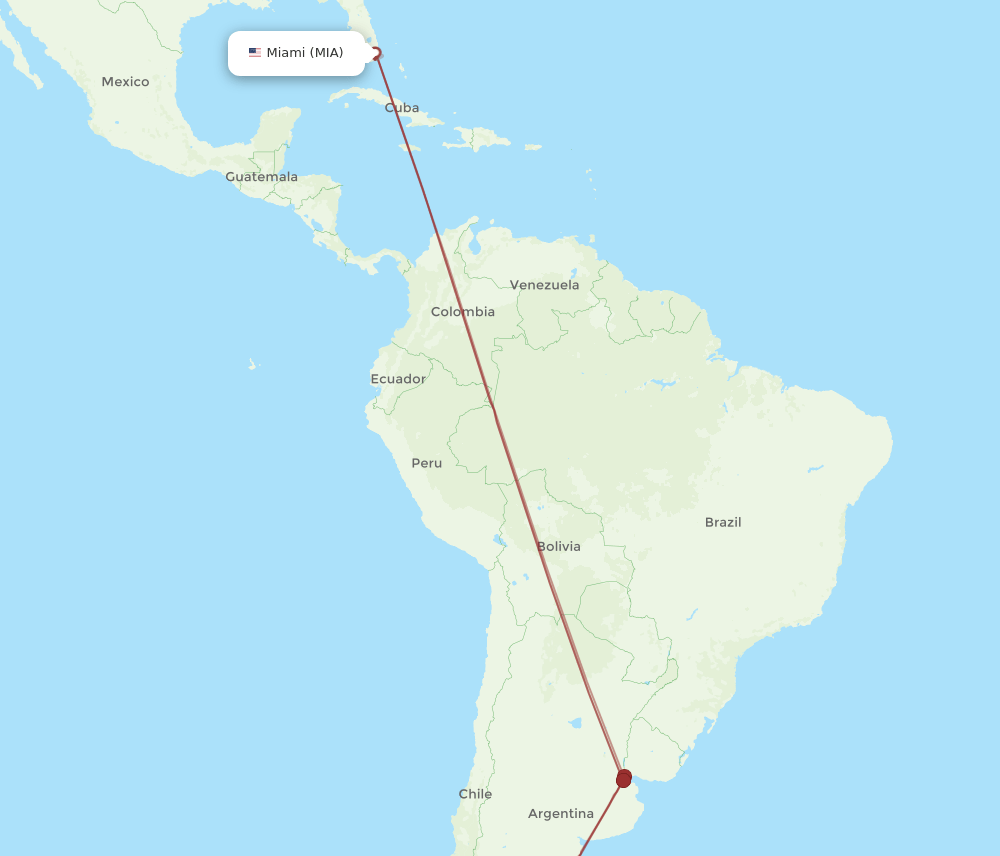 CRD to MIA flights and routes map