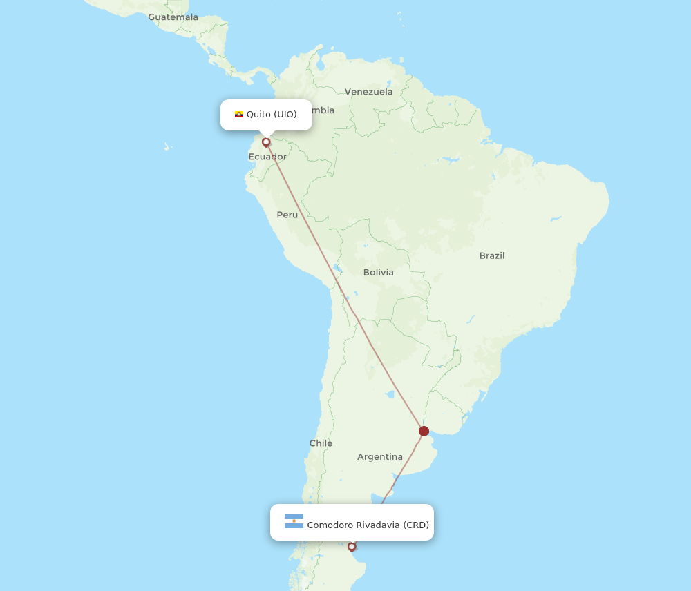 CRD-UIO flight routes