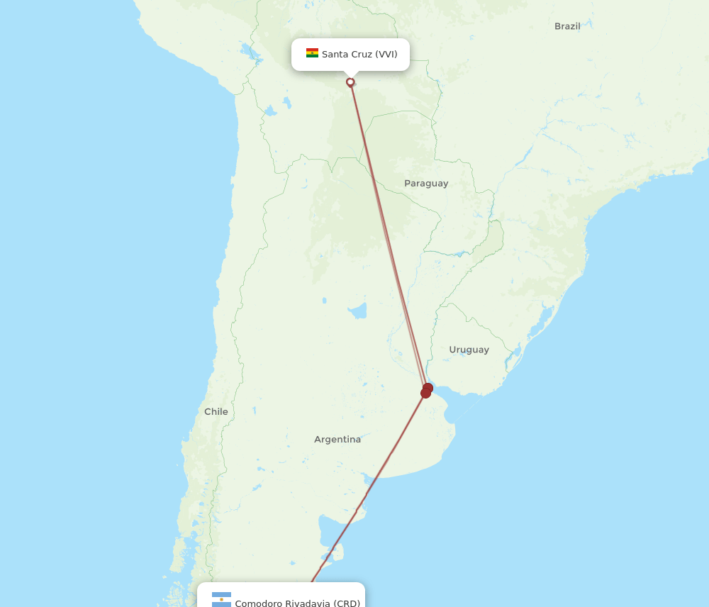 CRD-VVI flight routes