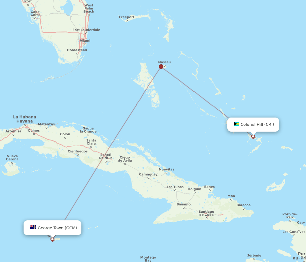 CRI-GCM flight routes