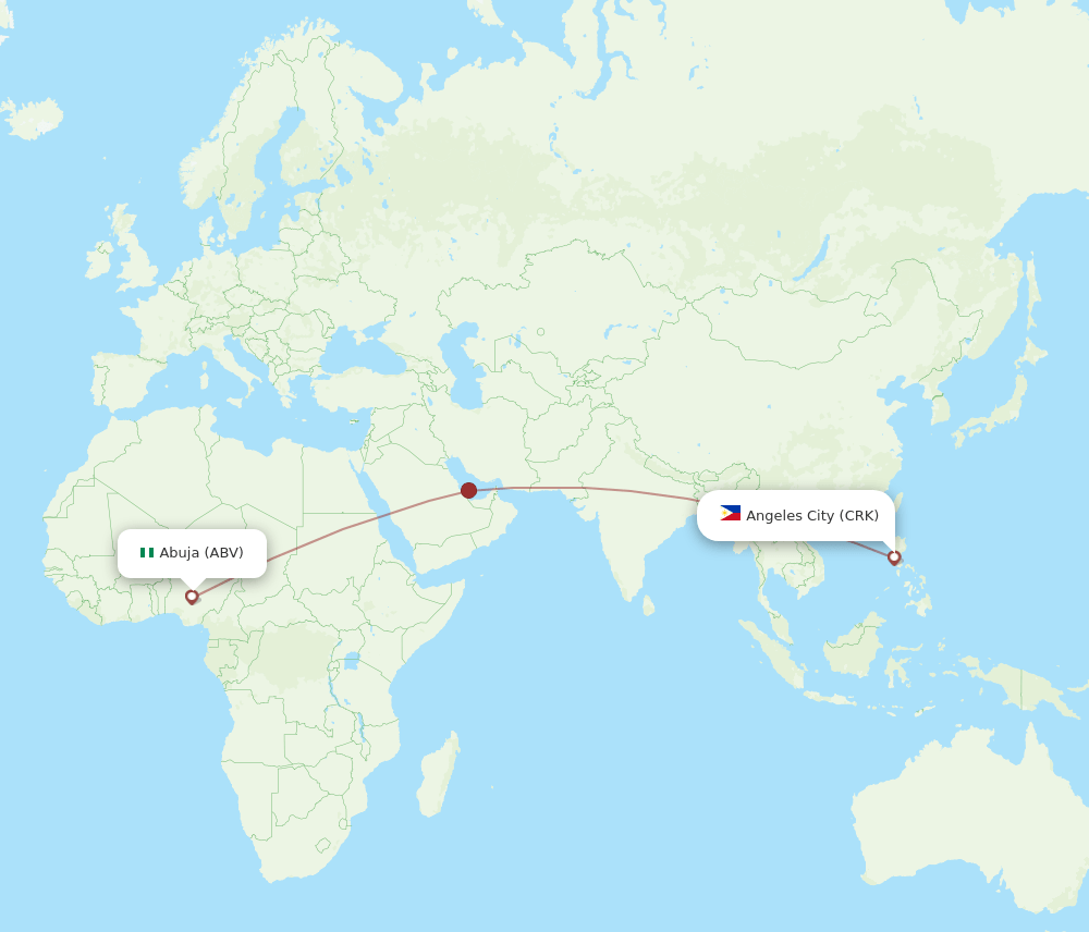 CRK-ABV flight routes