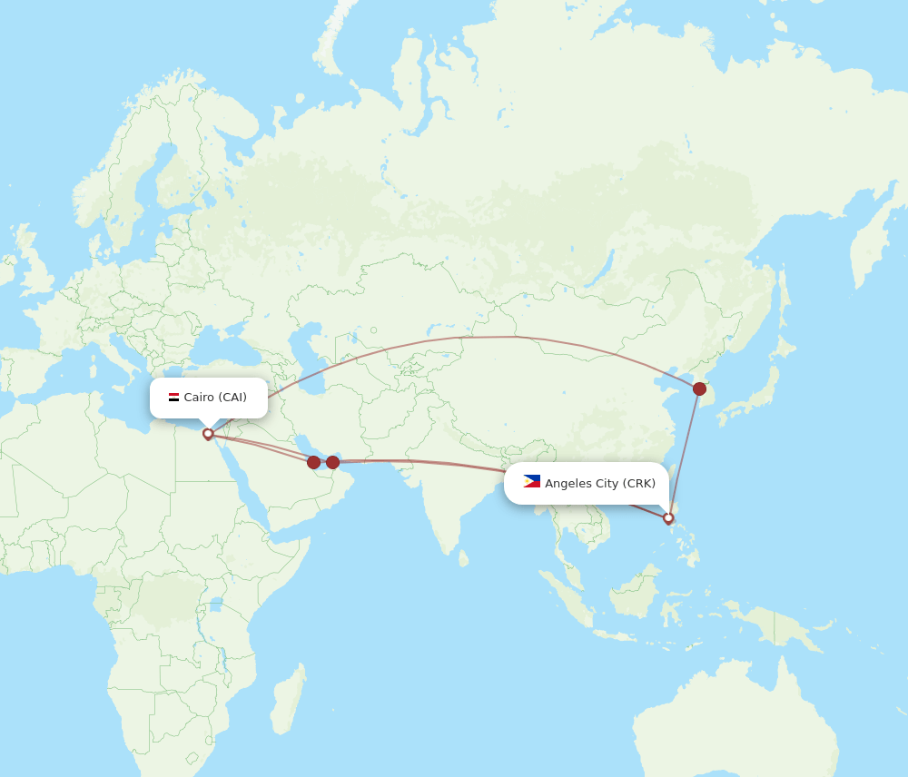 CRK to CAI flights and routes map
