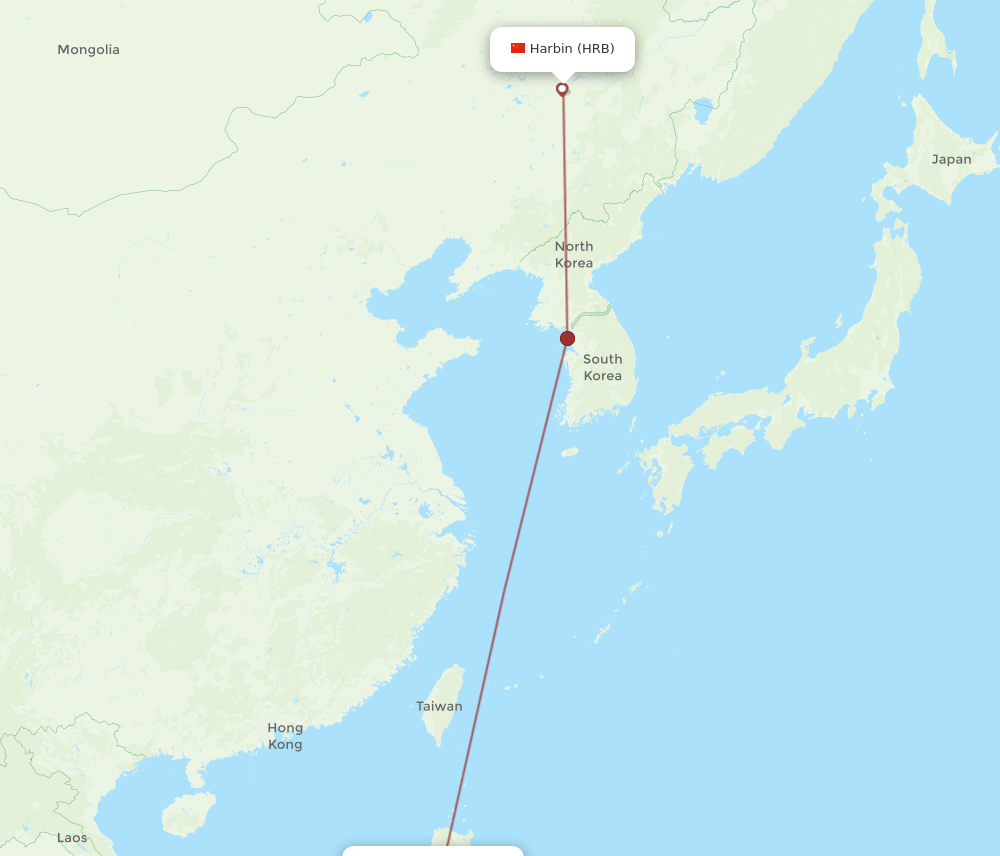 CRK to HRB flights and routes map