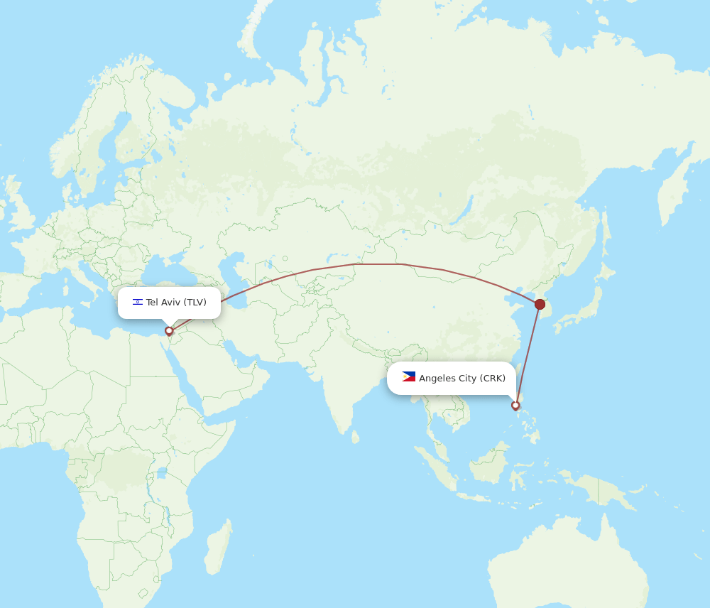CRK-TLV flight routes