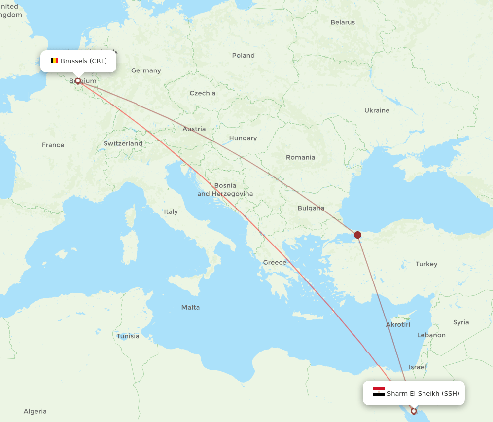 CRL-SSH flight routes