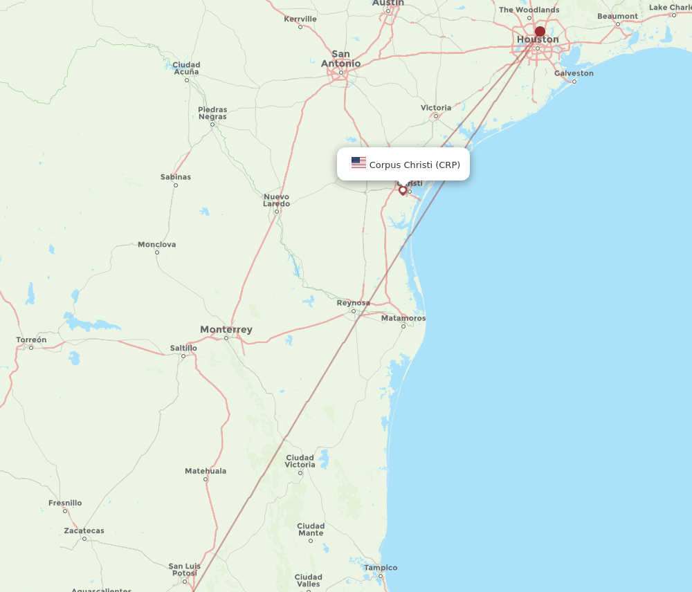 CRP-BJX flight routes