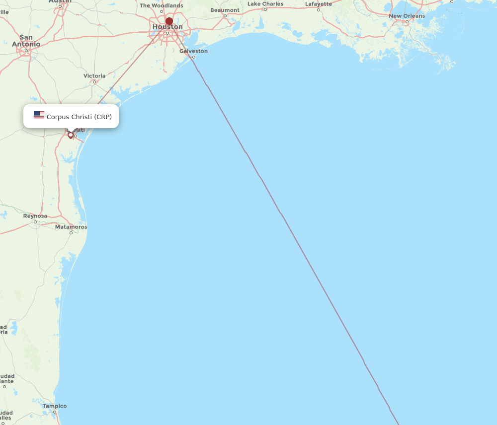 CRP-MID flight routes