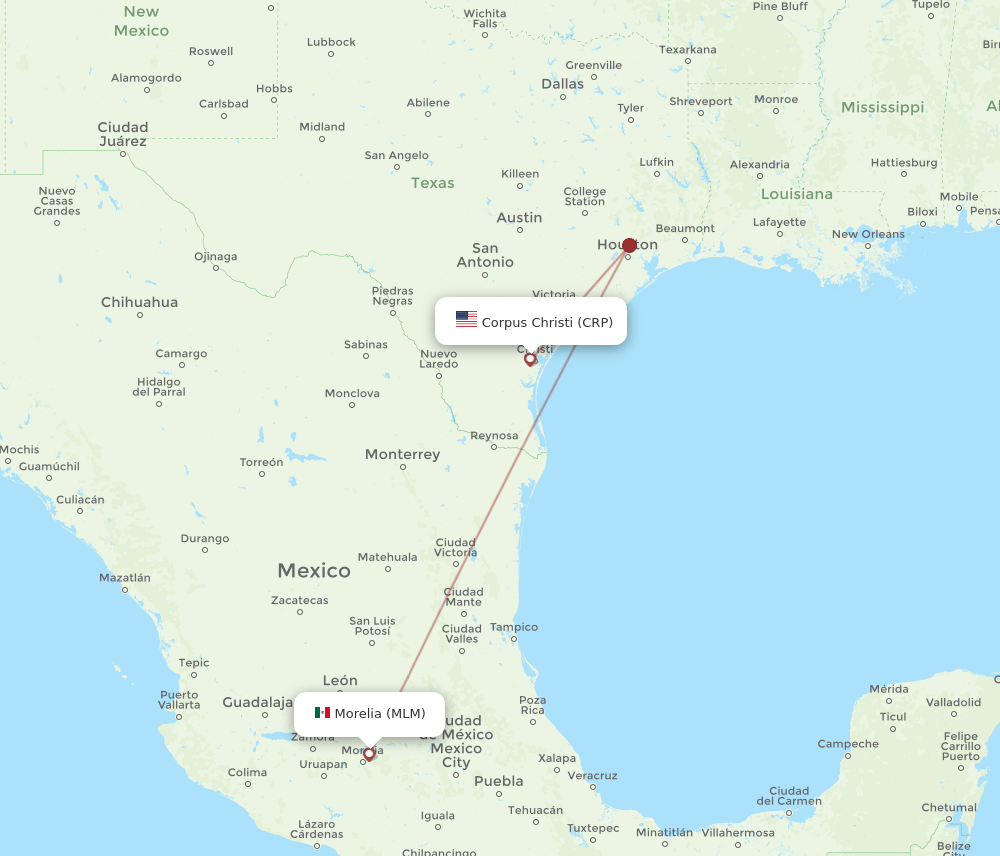 CRP-MLM flight routes