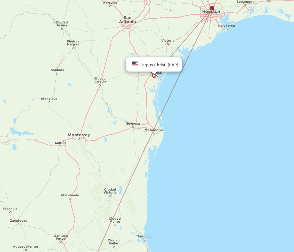 CRP-QRO flight routes