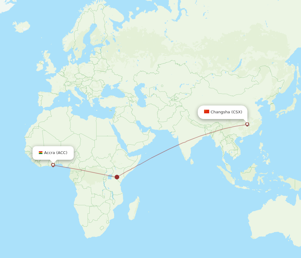 CSX-ACC flight routes