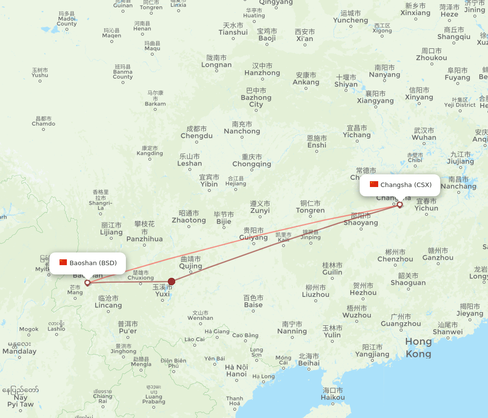 CSX-BSD flight routes