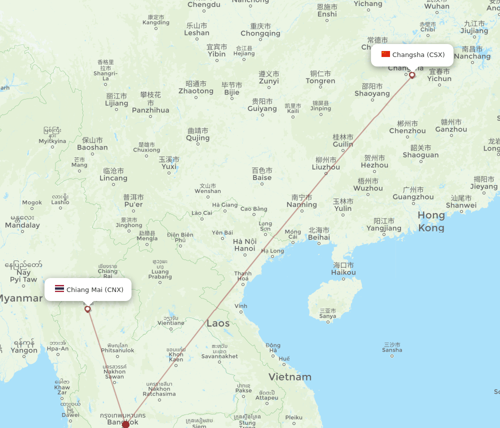 CSX-CNX flight routes