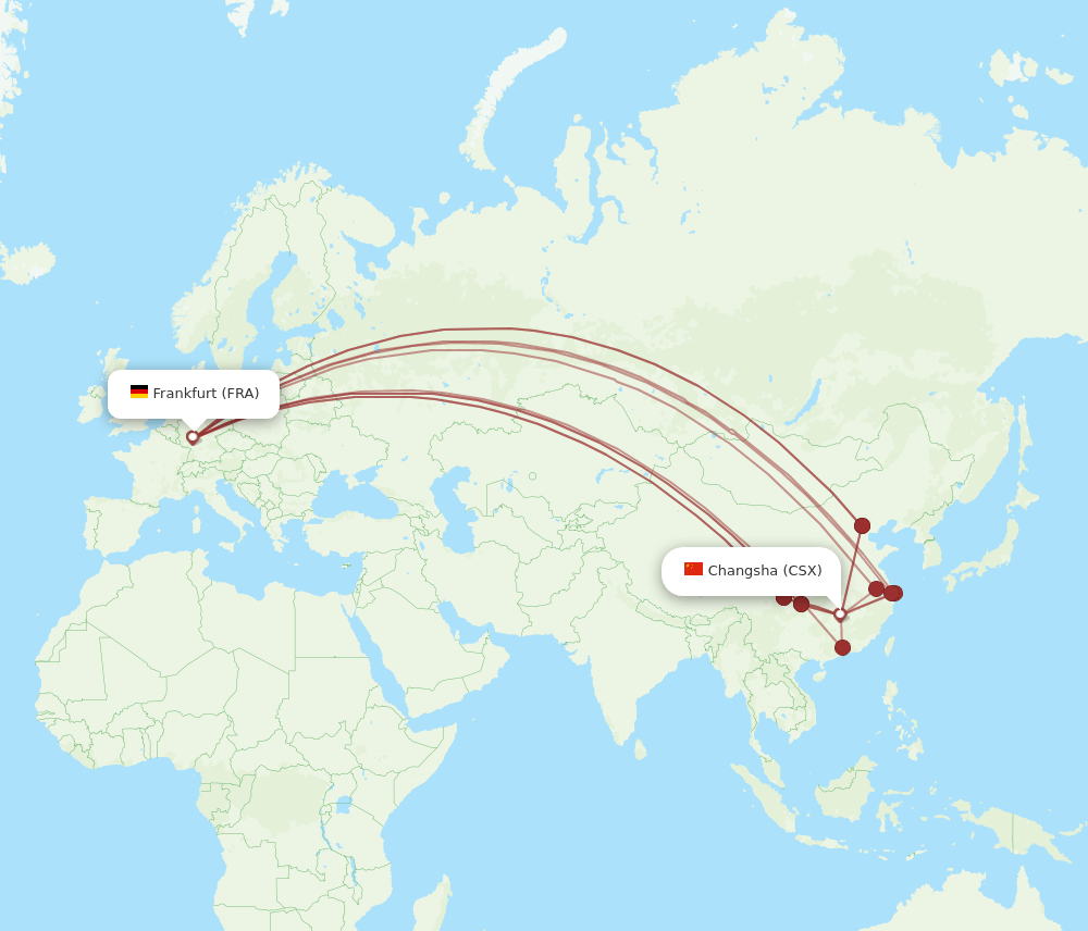 CSX-FRA flight routes