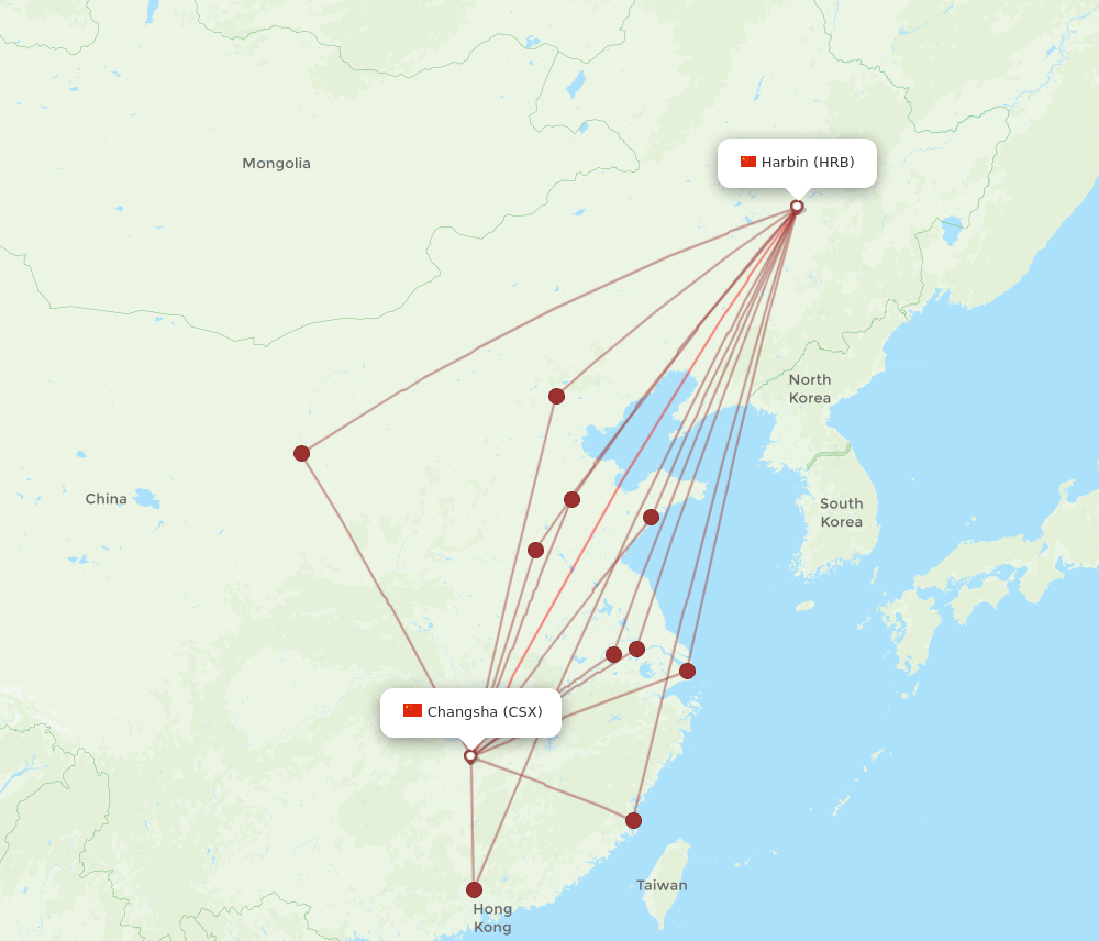 CSX-HRB flight routes