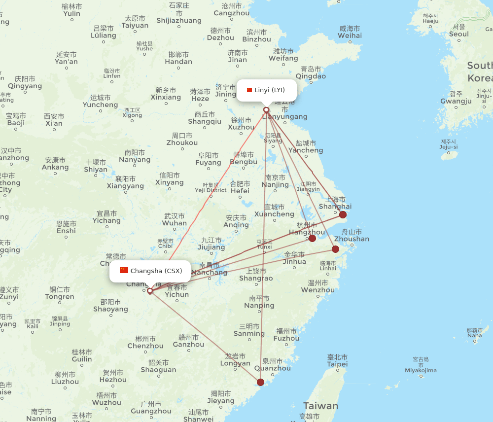 CSX-LYI flight routes