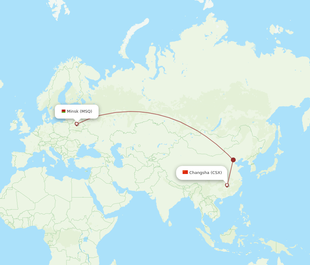 CSX-MSQ flight routes