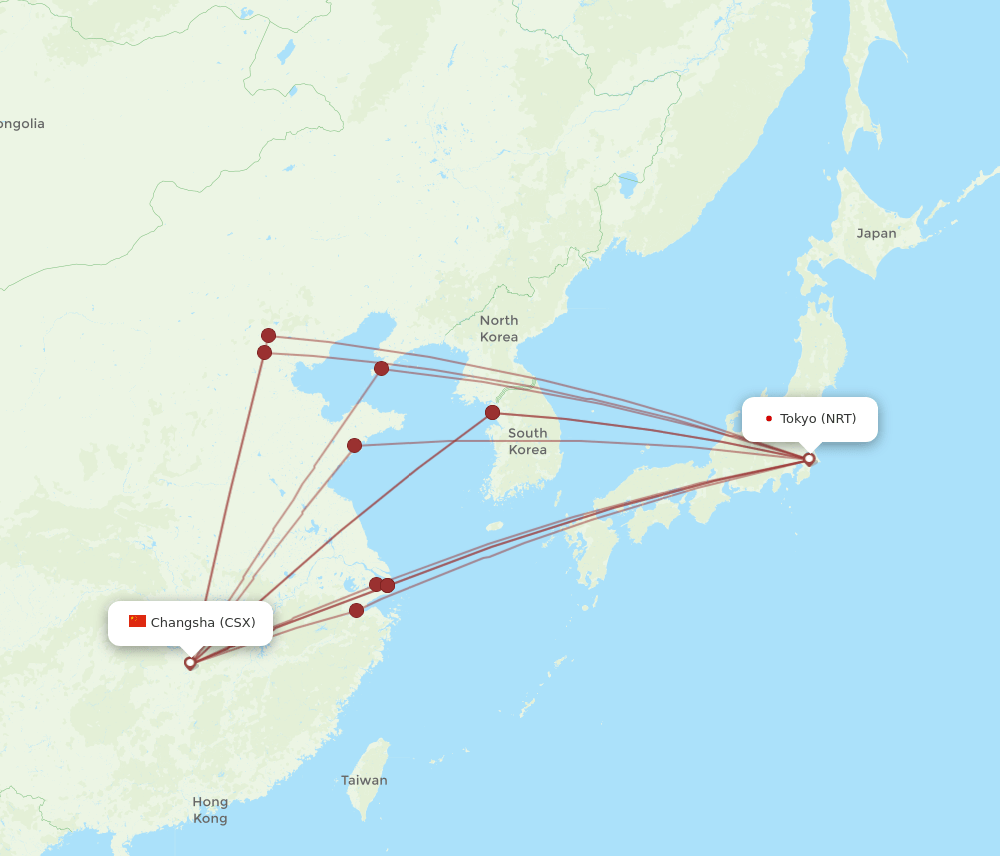 CSX-NRT flight routes