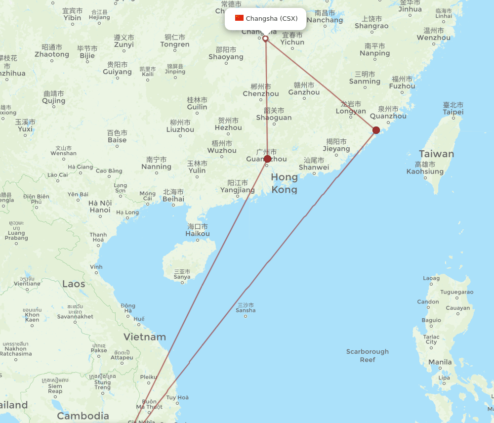CSX-SGN flight routes